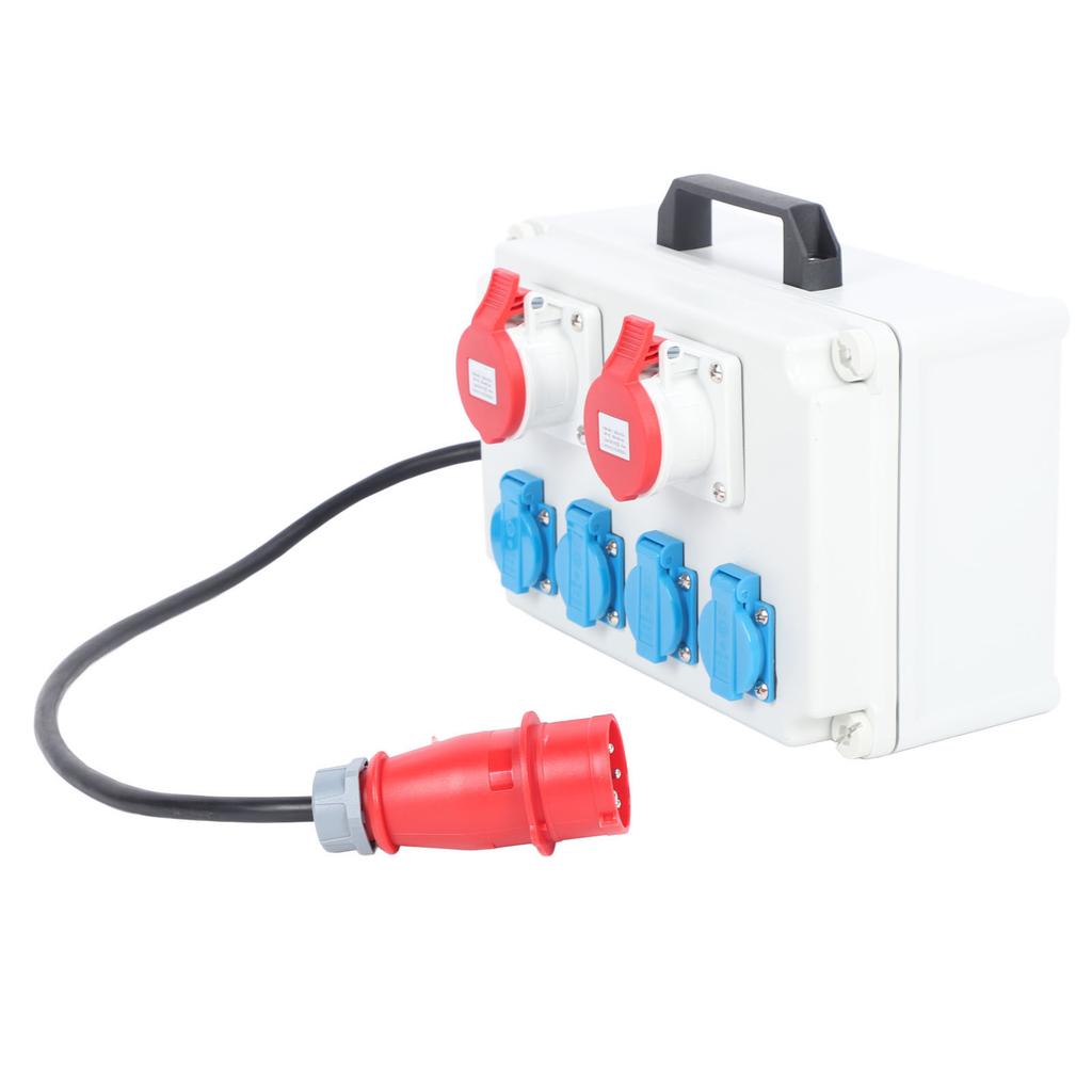 Waterproof Socket Box with Handle Compact Distribution Box Multi Sockets Power Junction Box AC