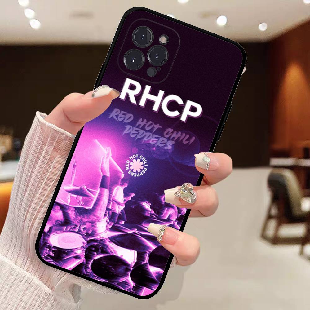 Red Hot Chili P-Peppers Band For Iphone 17 16 15 11 13 14 Pro Max Plus 12 Mini Black Shell Cover Phone Case