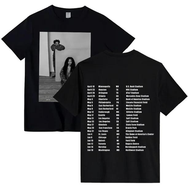 2025 SZA MARIAS Lamar T-shirt Grand National Tour Odzież męska i damska Oversize Vintage Unisex Wysokiej jakości bawełniane ubrania
