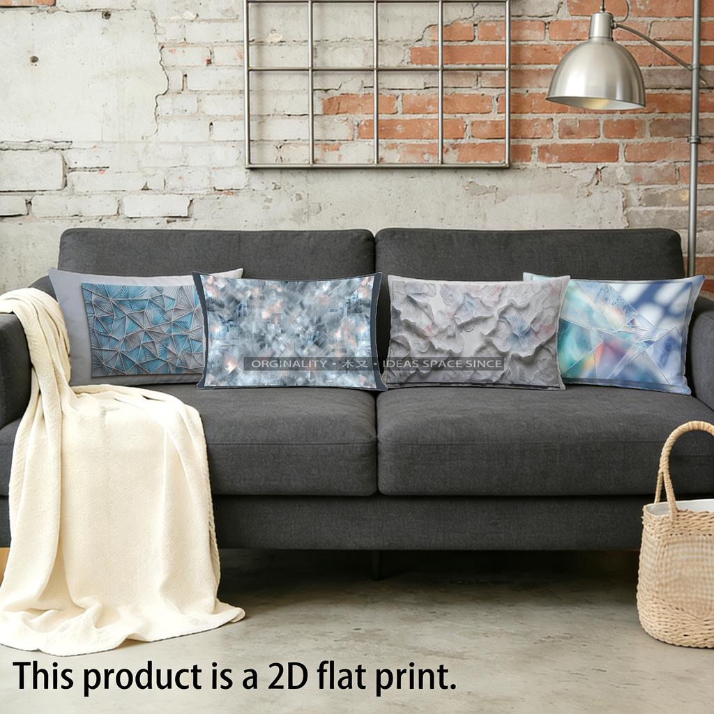 Abstract Pattern Rectangle Pillowcase Suitable For Sofa Bedroom Car Pillow Cover Cushion Rectangular Back Cushion