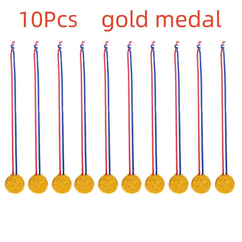 10Pcs Kids Prize Games Competition Motion Toy Kids Medals Sports Day Medals Sports Day Games Kids Medals For Kids Dance Gift
