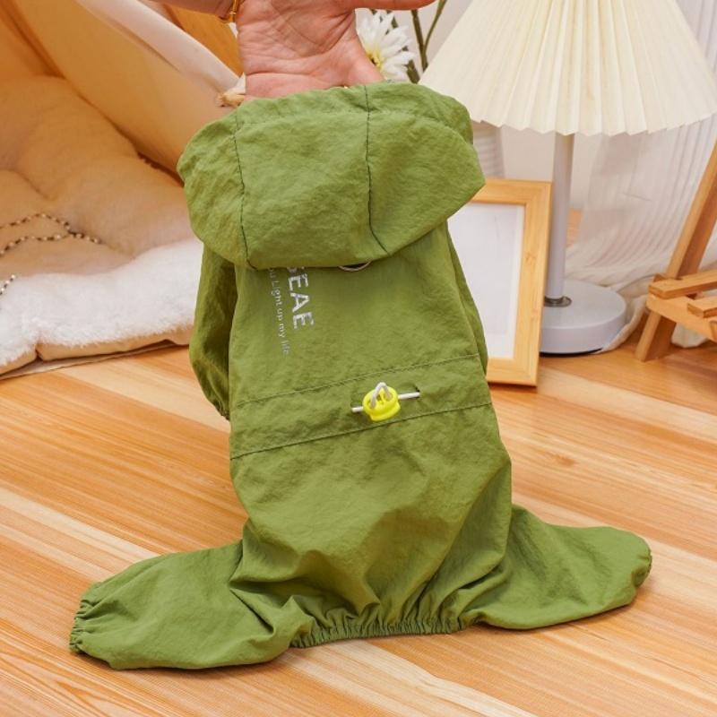 Windproof Dog Jumpsuits Jacket Autumn Dog Clothes Fashion Solid Pet Puppy Overalls Outdoor Cat Jumpsuits Pet Four Legged Clothes