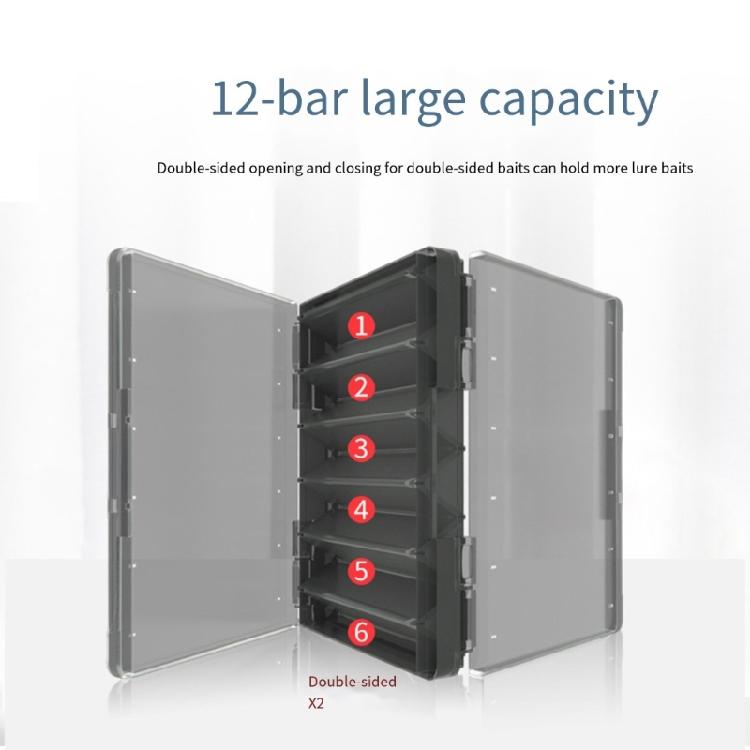 Outdoor-Angelwerkzeugkasten Tragbarer Angelköderkasten Angelwerkzeug Köder Köderbox Doppelseitige Köder Köder-Organizer