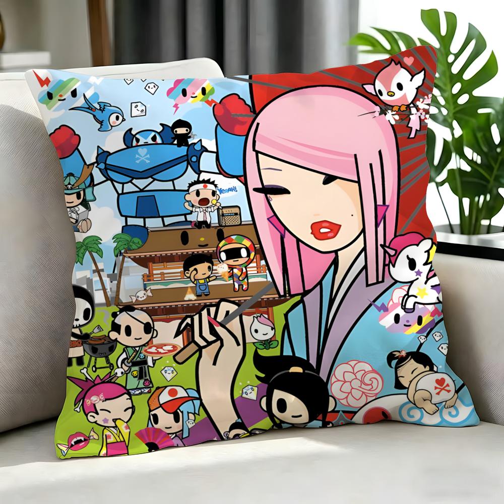 Brand Tokidoki Cushion Cover Cushion Cover Set 4Pcs 50X50 45X45 40X40 Pillowcase Decorative Sofa Home Decor