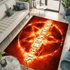 Supernatural TV Show Print Flannel Area Rug Non‑Slip Soft Floor Mat For Sofa Bedroom Game Room Living Room Home Decor Gift