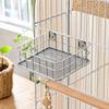 Stainless Bird Stand with Mesh for Parakeets Cockatiels