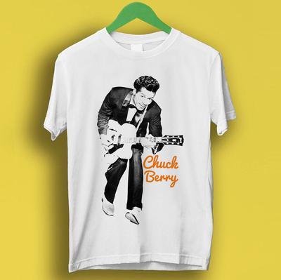 Chuck Berry Leggenda della Chitarra Rock N' Roll Musica Retrò Maglietta Top P1156