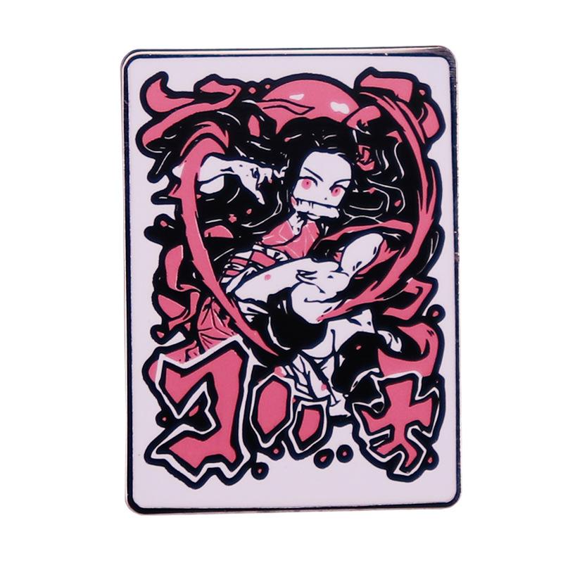 Demon Slayer Anime Lapel Pins Backpack Jeans Enamel Brooch Pin Women Fashion Jewelry Gifts Cartoon Badges