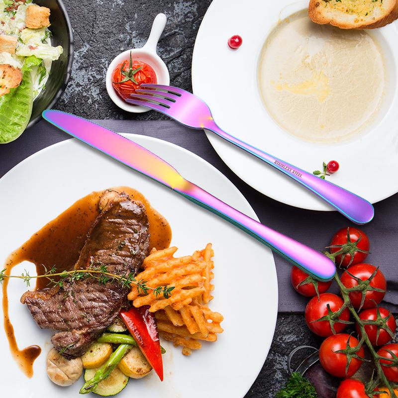 Zastawa stołowa ze stali nierdzewnej 16 sztuk Garnitur dla czterech osób Nóż, widelec i łyżka Czteroczęściowy zestaw Zachodnia zastawa stołowa