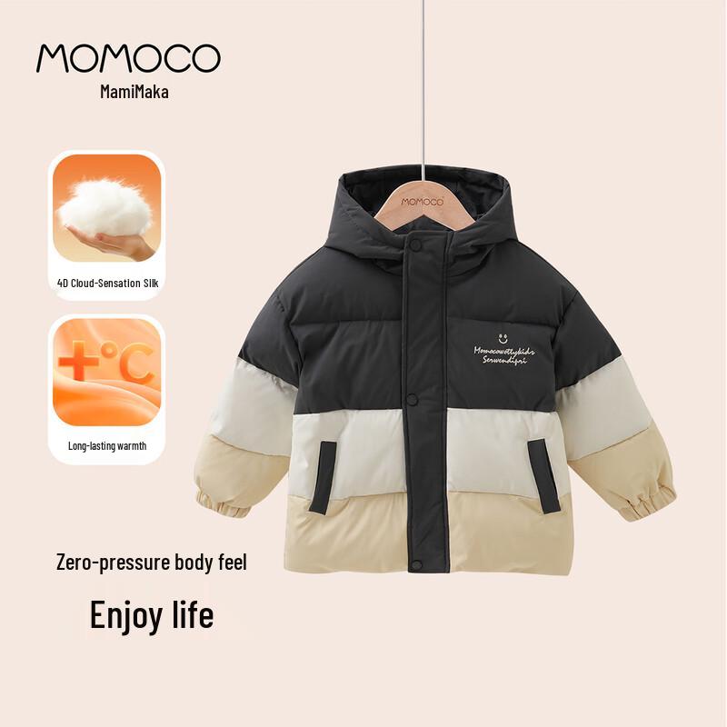MOMOCO Boys Three-Color Paneled Winter Cotton Jacket 140