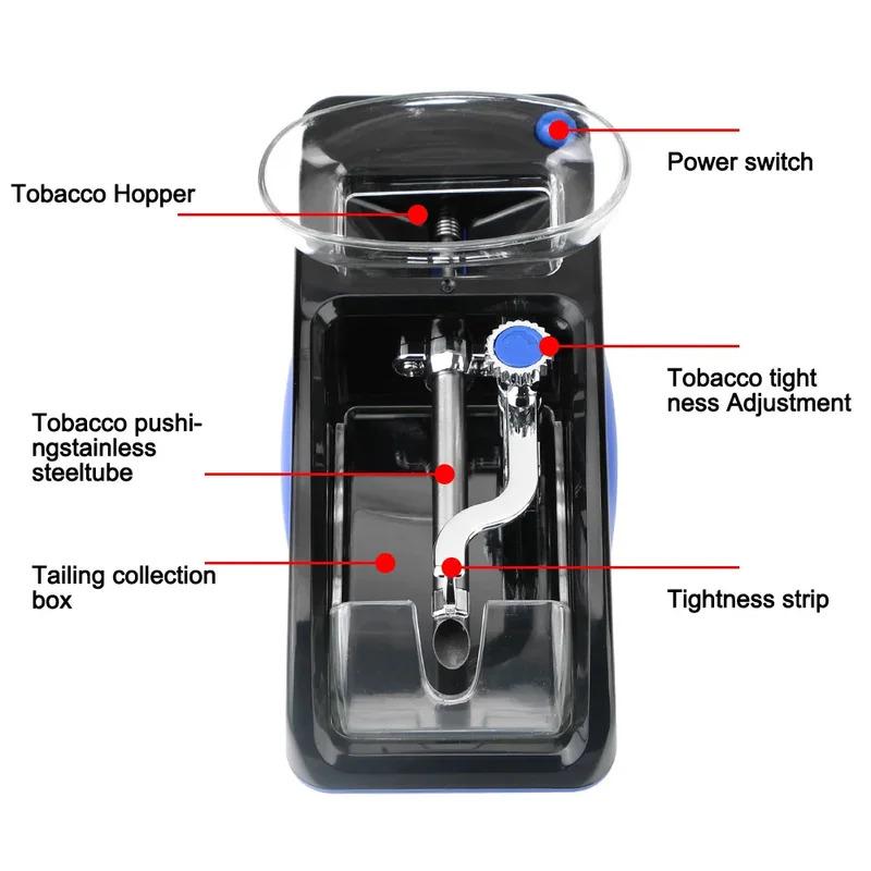 EU1PCS Electric Automatic Cigarette Rolling Machine Cigar Roller Smoking Tool EU Plug Injector Maker DIY Accessorieso