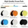 Autolock 5" Buffing Polishing Pads, 6Pcs 5.6Inch 140Mm Face For 5 Inch Backing Plate Compound Buffing Sponge And Woolen Pads Cutting Polishing Pad