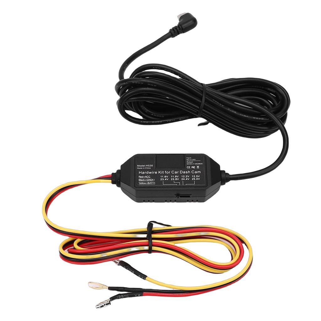 Car   Cam Hardwire Kit USB C Adapter Power Cable with Voltage Display Support 24Celsius7  Ing Mode   Detection
