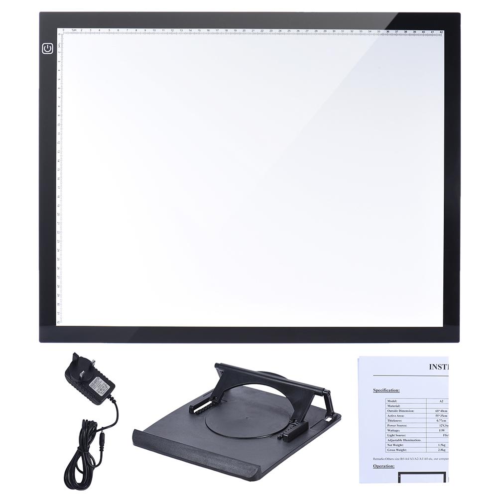 A3 47 * 37cm 23.5 Inch LED Artist Stencil Board Tattoo Drawing Tracing Table Display Light Box Pad Intelligent Touch