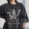 Cat King Riding Raptor | This Is Ridiculous | Funny Dinosaur Gift | Weird Meme Tee