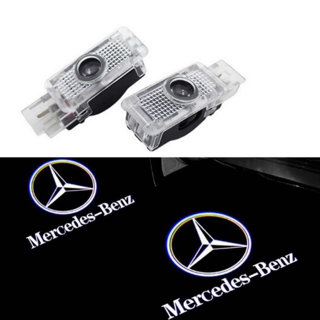 2pcs Car Logo Door Laser Light Projection Atmosphere Lights For Mercedes Benz C C205 CLA C117 X117 CLS C218 X218 E C207 A207 OD5