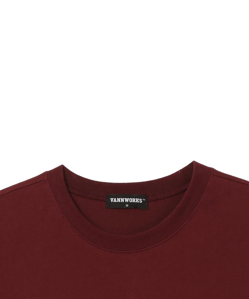 VANNWORKS 1992 Oversized Short Sleeve T-Shirt (Vs0099) Wine/White