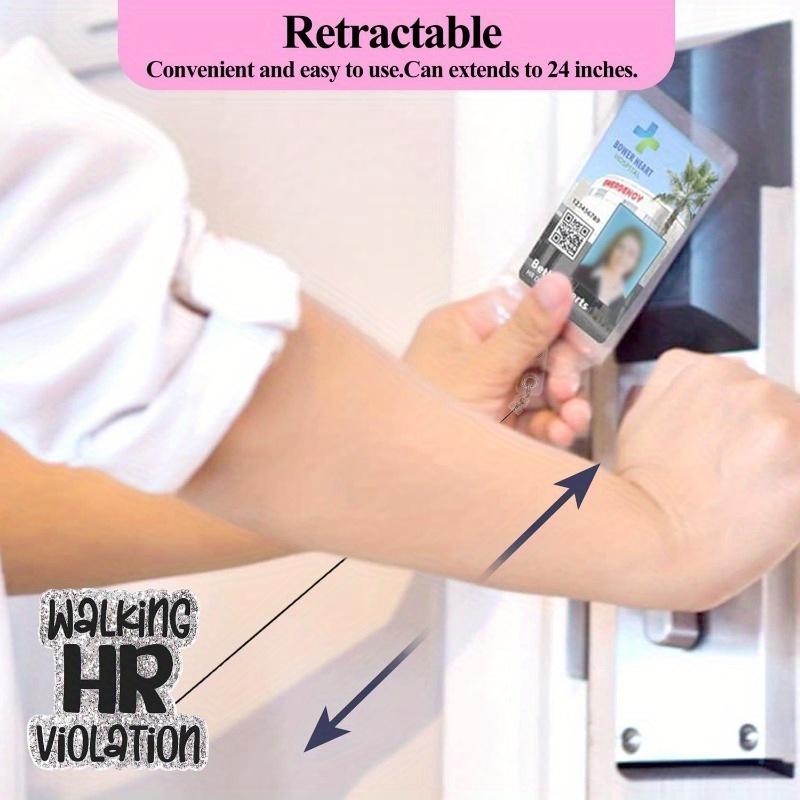 Interesting Badge Scroll Badge Clip, Scalable Nurse Cute Badge Clip, Name Badge Scroll, Scalable Crocodile Clip