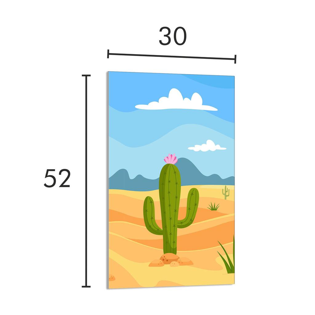 SZKLANA DESKA DO KROJENIA 30x52 Kaktus