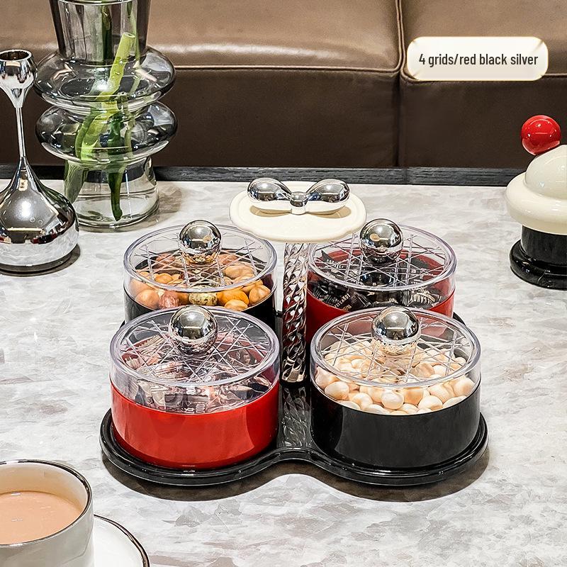 Luxuriöse Obst- und Süßigkeitenschale: Festliche Aufbewahrung für Snacks auf dem Couchtisch.