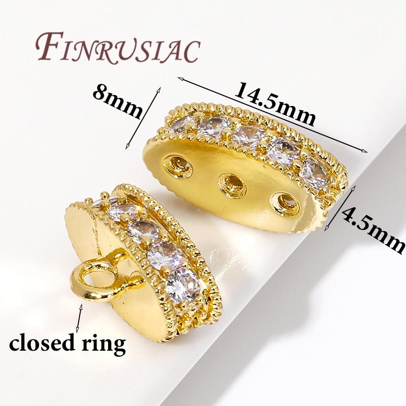 Rhodium Plated Jewelry Connectors 18K Gold Plated Bracelet End Connector,3-Strand Connector For DIY Jewelry Making Supplies