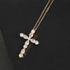 Cross Pendant Necklace for Women Color Zircon Droplet Geometry for Women Jewelry Valentines Day