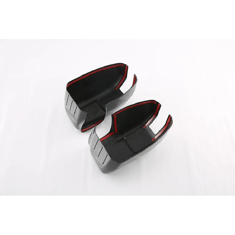 For SsangYong Torres (J100) Carbon Fiber Style Door Side Mirror Cover Trim Rear View Cap Overlay Molding Garnish