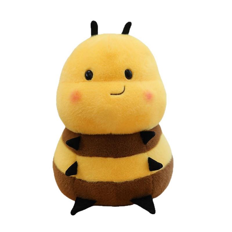 

Lovely Bee Plush Toy Kawaii Yellow Cartoon Fluffy Pink Wing Doll Soft Adorable Stuffed Insect Toys Cute Things Birthday Gift