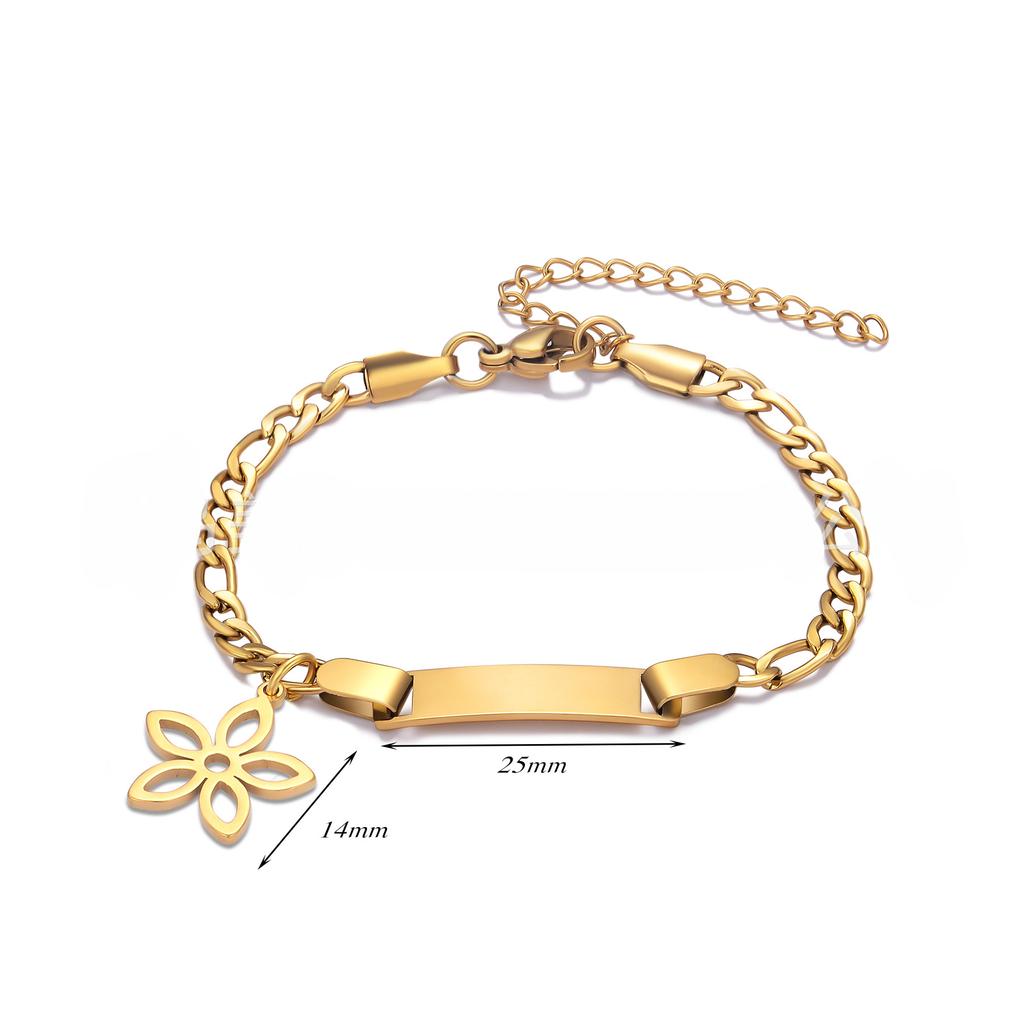 Custom Name Couple Bangle For Women Laser Engraved Letter Words Stainless Steel Figar Link Chain Personalized Bangle