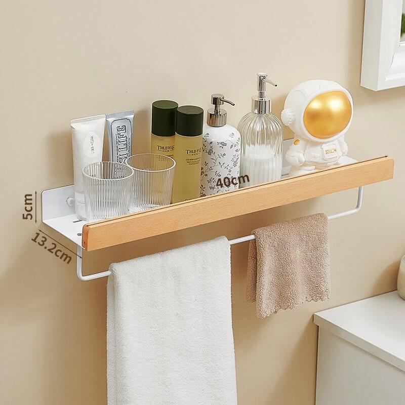 Cream Style Beech Wood White Folding Towel Rack