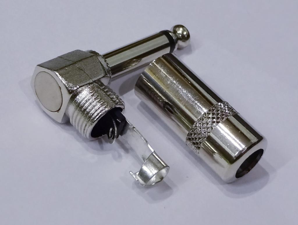 Gitamani Original Mono Phone Plug, L-Shaped, for DIY Shielding, Switchcraft #226, 10-Piece Set (GMO-SCJC226x10)
