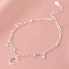 Female Light Luxury Niche Double-layer Star Moon Bracelet