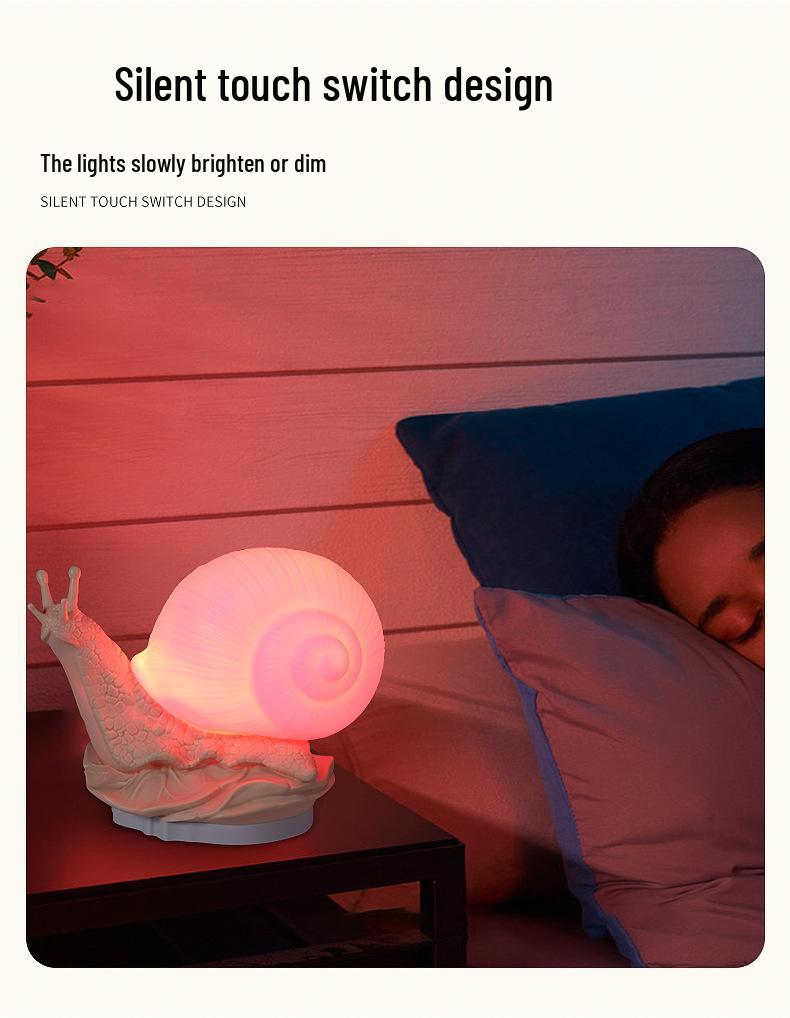 USB Plug-In Snail LED Bedside Night Light