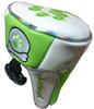 Golf Headcover for Utility Clubs, Paw Print Design with Magnetic Closure (White/Green, for Utility Clubs)