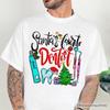 Santa’s Favorite Dentist T-and Kids Tshirt, Jolly Holiday Tee