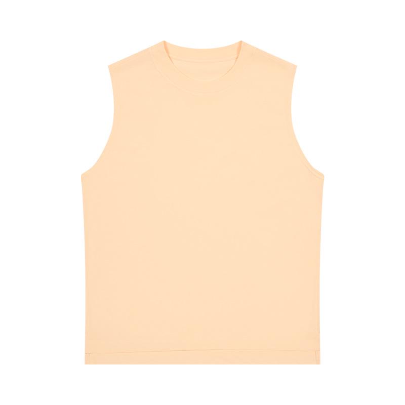 Plus Size Korean Style Sleeveless T-shirt: Summer Cooling, Loose Fit, Solid Color, Underarm Coverage