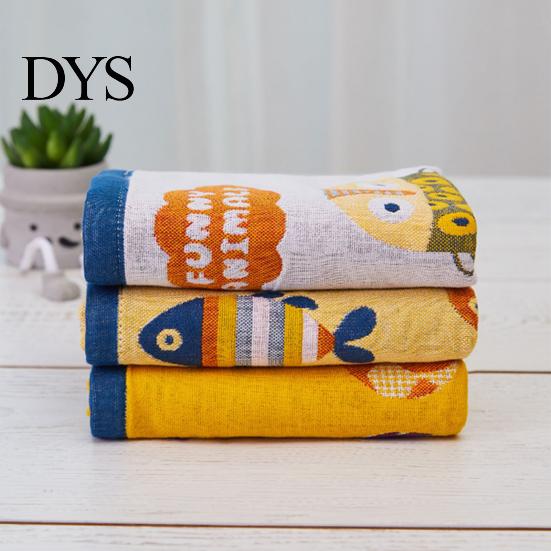 Towel Baby Soft Skin-touch 4-layer Comfortable Non-Irritating Cleaning Hand Skin Cotton Various Prints Face for Kindergarten Bathroom