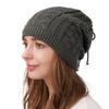Vintage Thick Knit Beanies Cap Hat Ear Protect Dual-purpose Knitted Cap Hat Soft Multifunction Snood Scarf Women Lady Men