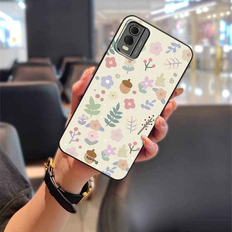 Silicone Fashion Design Phone Case For Nokia C32 Phone Pouch Back Cover Anti-dust Cartoon Full Wrap Waterproof TPU Cute