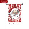 Christmas Garden Flags for Outside, Friendly Smile Santa Welcome Yard Flags, Winter Holiday Decorative Banners for Lawn Patio Outdoor Decor