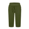Women's Solid Color Casual Pants Elastic Waist High Waist Drawstring 7/10 Pants Athletic Casual Pants