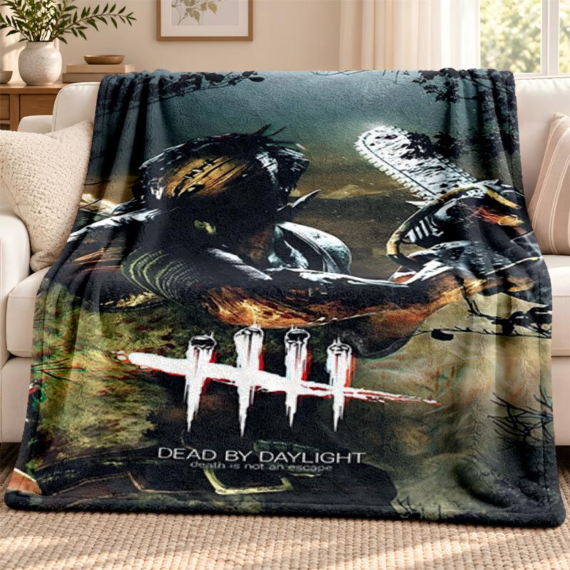 Dead by Daylight Blanket Flannel Blanket Soft Cozy Plush Throw for Sofa Bed Lightweight Home Decoration Outdoor Camping