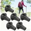 6 Pcs Spherical Hiking Pole Tips Black Hiking Pole Replacement Protectors Walking