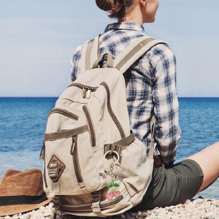 Fashion Fruit Heart Keyring Alloy Bag Charm Pendant Keychain Accessories for Ladies Purses Decoration Key Holder