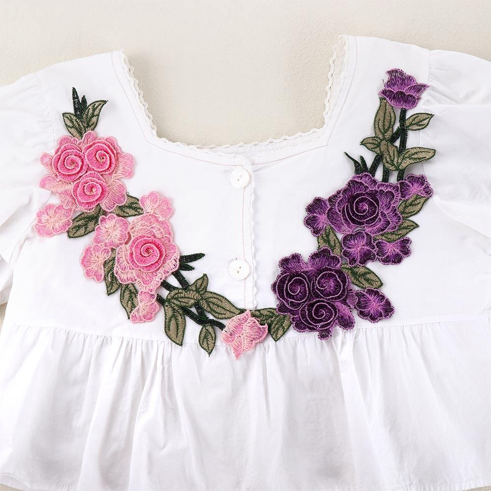 Scrapbooking DIY Embroidered Jeans Decor 3D Flower Applique Patch