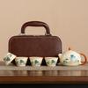 Ru kiln tea set ceramic kung fu tea set household high-end tea tea cup holiday gifts business gifts