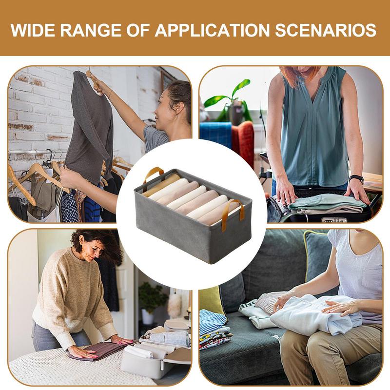 Clothes Organizer Closet Clothes Organizer with Handle Steel Frame Fabric Drawers Organization Stackable Basket Containers