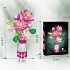 710PCS Lotus Flower with Vase Building Blocks Creative Bouquet Model Bricks Desktop Decoration Diy Toys For Kids Holiday Gifts