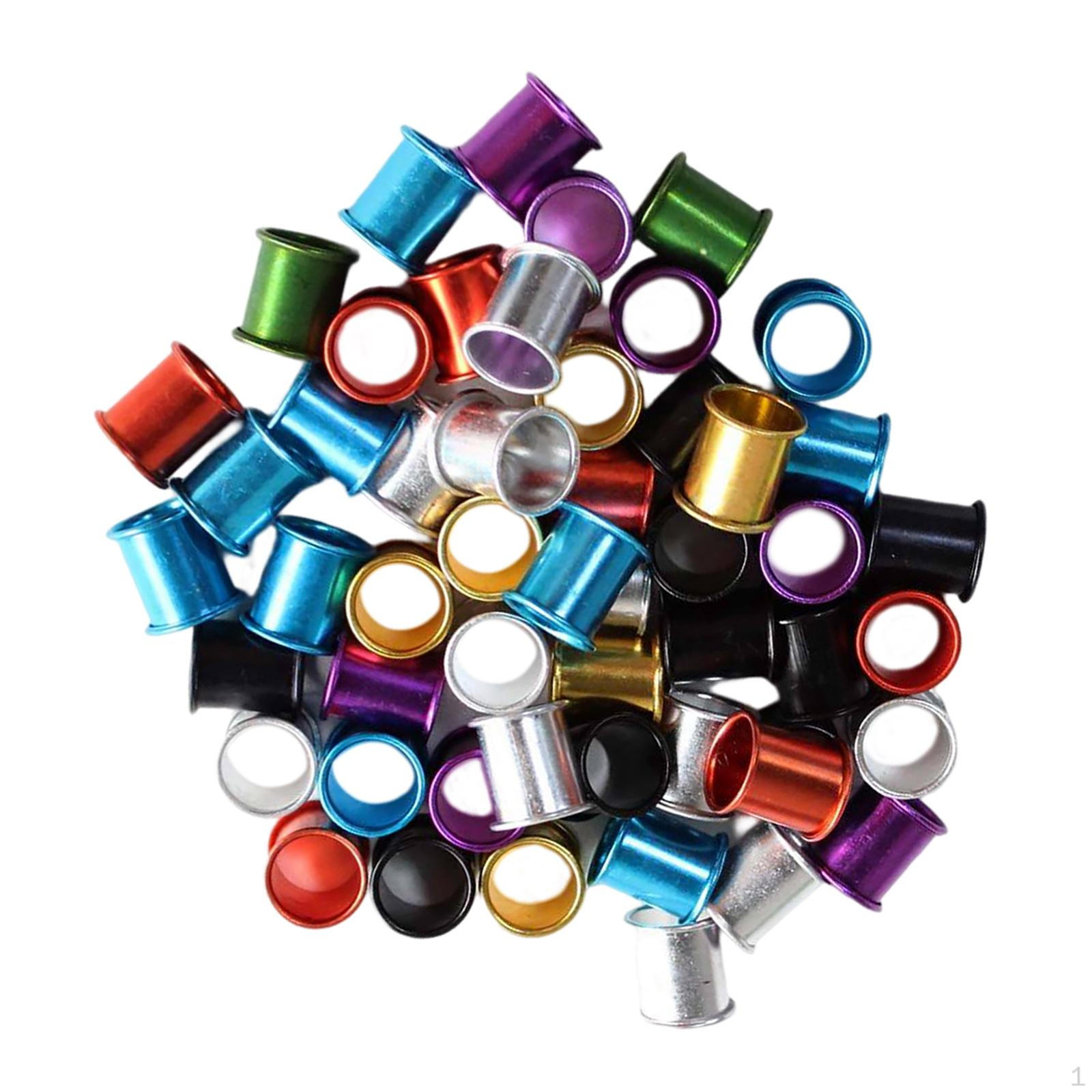 

100 Pieces Foot Rings 8mm Identification , Leg Bands for Chicken Finch Small Poultry Birds Multicolor