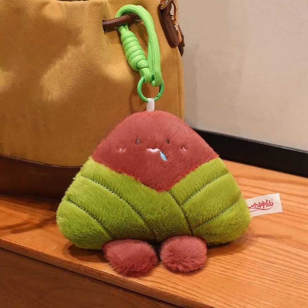 

Vibrant Emerald Green Cartoon Zongzi Plushie Dragon Boat Festival Doll Office Desk Companion Pendant 2